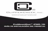 ClipperCreek Inc....Página 12 ProMountDuo GUÍA DE INSTALACIÓN DEL PEDESTAL ClipperCreek, Inc. CONFIGURACIÓN C: Equipo Requerido para una Combinación de Montaje de Pedestal Doble