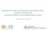 Intención de voto en la Provincia de Buenos Aires Imagen y ... · IMAGEN Y GESTIÓN • La imagen y la evaluación de la gestión del Presidente Macri en la Provincia de Buenos Aires