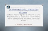 Profesoras: Daniela Arias t ENTORNO NATURAL, ANIMALES Y ... · Entorno natural, animales y plantas. Trabajos de arte ligados al entorno natural. Desarrollando la creatividad y expresión