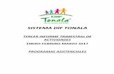 SISTEMA DIF TONALA · El 25 de enero se presentó el informe 2016 del departamento ante autoridades de DIF Tonalá, siendo el Director administrativo, Directora general y asistente