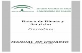 Banco de Bienes y Servicios - Junta de Andalucía · 2019-01-24 · Banco de Productos Introducción. Proveedor El Banco de Bienes y Servicios, o productos de forma genérica en este