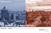 XIV SEMANA DE LA ARQUITECTURA - COAM Files/actualidad... · PRESENTACIÓN El Colegio Oficial de Arquitectos de Madrid y la Fundación Arquitectura COAM, en colaboración con el Ayuntamiento