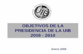 OBJETIVOS DE LA PRESIDENCIA DE LA UIB 2008 - 20102008 -2010 2008 - 2010 ES.pdf · peter becker, são paulo, oct. 2008 objectivos de la presidencia de la uib 2008-2010. ... artesano