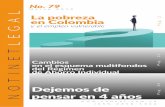 La pobreza en Colombia - Notinet Legal · La pobreza en Colombia y el empleo vulnerable Las recientes cifras divulgadas por el DANE respecto a la tasa de desempleo y crecimiento económico