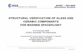 STRUCTURAL VERIFICATION OF GLASS AND CERAMIC COMPONENTS ...shuman/NEXT/MATERIALS&COMPONENTS... · CERAMIC COMPONENTS FOR MANNED SPACEFLIGHT 9-10 February 2009 ESTEC, Noordwijk, The