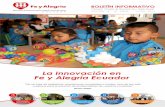 La Innovación en Fe y Alegría Ecuadorfeyalegria.org.ec/images/biblioteca/boletines/... · prácticas pedagógicas de aula, la cual está siendo tomada en cuen-ta en las planificaciones