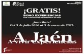 ¡Inscríbete! Del 3 de julio 2020 al 3 de enero de 2021. A Jaén · Calendario de actividades ¡6 meses cargados de experiencias! Julio L M M J V S D 1 2 3 4 5 6 7 8 9 10 11 12 13