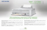 Una poderosa impresora que impulsa la productividad en ... · Reducción de costos: costo de impresión hasta un 50% menor vs. láser a color1 Para trabajo pesado, rendimiento con˜able: