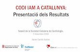 CODI IAM A CATALUNYA: Presentació dels Resultats€¦ · Presentació dels Resultats Sessió de la Societat Catalana de Cardiologia. 5 Novembre 2018 ... 363,1. 378,7: 385,8 (*) Dades