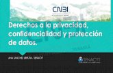 Derechos a la privacidad, confidencialidad y protección de datos. · 2019-07-15 · intimidad y la confidencialidad de la información personal de las personas que participan en
