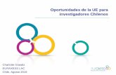 Oportunidades de la UE para investigadores Chilenos · Oportunidades de la UE para investigadores Chilenos Charlotte Grawitz EURAXESS LAC Chile, Agosto 2019. ... instituciones de