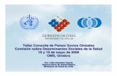 Taller Consulta de Pa íses Socios Globales Taller ...€¦ · 2. equidad en sistemas de salud de los trabajadores 3. determinantes sociales en ciudades Intercambio de experiencias