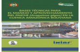 BASES TÉCNICAS PARA EL MANEJO Y APROVECHAMIENTO DEL …€¦ · I Bases técnicas para el manejo y aprovechamiento del paiche (Arapaima gigas) en la cuenca amazónica boliviana Fernando