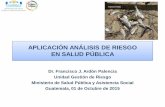 APLICACIÓN ANÁLISIS DE RIESGO EN SALUD PÚBLICAcomisca.net/sites/default/files/Análisis Riesgo... · Guatemala, 01 de Octubre de 2015. ... • Mapas, recortes de periódicos, archivos
