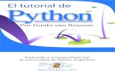 Traducido y empaquetado por Py A r · 2018-10-19 · Una introducción informal a Python 8 Usar Python como una calculadora 8 Números 8 Cadenas de caracteres 9 Listas 13 Primeros