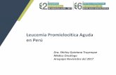 Leucemia Promielocitica Aguda en Perú - ESECS Aunaesecs.edu.pe/congreso-de-medicina-auna-2017/... · • En Costa Rica, APL representó el 34% de 167 casos de novo de LMA Raul C.
