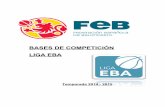BASES DE COMPETICIÓN LIGA EBA - Copa de la Reina de ... EBA 2014-15.pdf · favor y en contra, en la clasificación final de cada uno de los dos Subgrupos. 4.- FECHAS LIGA REGULAR