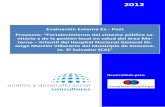 Evaluación Externa Ex - Post Proyecto: terno · las convocatoria de subvenciones y los convenios de colaboración directa, correspondientes al período 2007-2011, con el objetivo