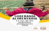 SOBERANÍA ALIMENTARIA - Economía Solidaria · Soberanía Alimentaria 4 5 La voz de los pequeños productores 2016 Ante esta situación, ya en 1996 Vía Campesina presentó la Declaración