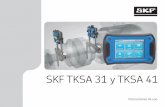 SKF TKSA 31 y TKSA 41...13. 1 hoja de pegatinas con códigos QR (solo para TKSA 41)* 7. Cint a métrica de 5 m (16 ft) con sistema métrico e imperial * no se muestra. SKF TKSA 31