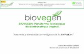BIOVEGEN: Plataforma Tecnológica de Biotecnología Vegetal · Canal de comunicación para la interacción ciencia-empresa, y la transferencia de tecnología 5 Boletines BIOVEGEN