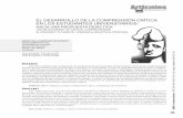 EL DESARROLLO DE LA COMPRENSIÓN CRÍTICA EN LOS …ve.scielo.org/pdf/edu/v12n42/art11.pdf · 2018-03-21 · superiores, de competencias socio-cognitivas y lingüísti-cas para acceder