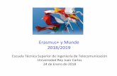 Erasmus+y( Munde(( 2018/2019 - open.ETSIT.URJC.es · 2020-05-28 · ERASMUS/MUNDE - 2013/2014 JORNADAS INFORMATIVAS DE MOVILIDAD INTERNACIONAL Fuenlabrada: lunes 26 de noviembre de