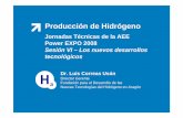Producción de Hidrógeno Corre… · Jornadas Técnicas de la AEE – Power EXPO 2008 – 25 de septiembre de 2008 10 ¿Elevado Coste Energético de la Electrólisis? Gas Natural
