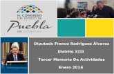 Diputado Franco Rodríguez Álvarez Distrito XIII Tercer Memoria De Actividades Enero 2016congresopuebla.gob.mx/docs/informes/lix/diputados/138/3... · 2016-01-21 · periodos de