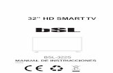32” HD SMART · Cuando el televisor está encendido, presione SLEEP para iniciar el modo de suspensión. Esta característica apaga el dispositivo después de un cierto período