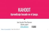 KAHOOT - pinae.es · Kahoot! es una plataforma gratuita que permite la creación de cuestionarios de evaluación. Es una herramienta por la que el profesor crea concursos en el aula
