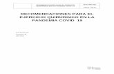 RECOMENDACIONES PARA EL EJERCICIO QUIRÚRGICO EN LA … · 2020-06-15 · RECOMENDACIONES PARA EL EJERCICIO QUIRÚRGICO EN LA PANDEMIA COVID 19 MTT2-PRT-020 Página 3 de 93 Juan Carlos