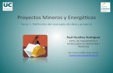 Proyectos Mineros y Energécos - unican.es€¦ · CON LAS COSAS DE ESTE MUNDO." PLATÓN. 428 a.C. – 347 a.C. Tema 1. Deﬁnición del concepto de idea y proyecto Proyectos Mineros