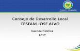 Consejo de Desarrollo Local CESFAM JOSE ALVO€¦ · Diagnóstico Participativo •Se realizaron por sector, los días miércoles 21, jueves 22 y viernes 23 de noviembre de 2012.