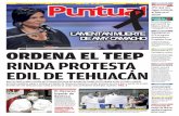 ORDENA EL TEEP RINDA PROTESTA EDIL DE TEHUACÁN€¦ · asuma la presidencia de Tehuacán por ser suplente del edil Felipe Patjane Martínez, preso desde noviembre de 2019. Por unanimidad,