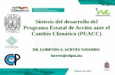 Síntesis del desarrollo del Programa Estatal de Acción ...€¦ · CONTENIDO DEL PEACC 1. Inventario de Gases de Efecto Invernadero (IGEI) Línea base 2005 Emisiones por Sector: