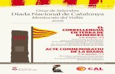 Montornès del Vallès · 2016 CORRELLENGåA EN TERRA DE REMENCES 9 de setembre, 19 h Celebració del Correllengua 2016 amb la lectura de textos de Montserrat Roig. Al Parc dels Castanyers
