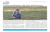 Comunidades de los Páramos - IUCN · ecosistemas del páramo andino como unidad ecológica de especial importancia, tanto por los valores naturales y culturales que atesora como