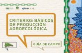 CRITERIOS BÁSICOS DE PRODUCCIÓN …...4.1 El desarrollo de los criterios básicos de producción agroecológica por productos, para tres grupos de cultivos, que fueron los siguientes: