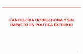 CANCILLERIA DERROCHONA Y SIN IMPACTO EN POLÍTICA … · respuesta de cancillerÍa en nÚmero de cargos mensaje presidencial respuesta cancillerÍa millones de pesos (sin contribuciones)