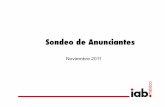 Sondeo de Anunciantes - IAB México...• Entender sus planes del Marketing Interactivo en 2011 • Obtener insights para futuras acciones y proyectos Metodología • Cuestionarios