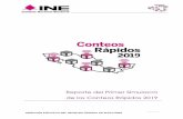 Reporte del Primer Simulacro de los Conteos Rأ،pidos 2019 REPORTE DEL PRIMER SIMULACRO DE LOS CONTEOS
