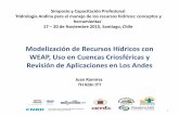 Modelización de Recursos Hídricos con WEAP, Uso en Cuencas ... · Revisión de Aplicaciones en Los Andes 1 Juan Ramirez TH Köln ITT . Contenidos: I. Introduccion al Modelo WEAP.