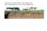 Cómo calcular el aporte de carbono en forrajeras · 2020-07-29 · Pastizales Esta categoría incluye a los pastizales perenes no cultivados, naturales, bajos, etcétera, que no