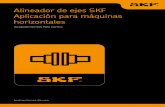 Alineador de ejes SKF Aplicación para máquinas horizontales · El sistema calcula los valores de corrección en las patas y muestra si se deben agregar o quitar chapas calibradas.