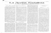  · 2017-10-03 · N° 1 Bnonos Aires, Julio 11 de 1005 Año I. La Acción Socialista Periódico Sindicalista Revolucionario Aparece el 11 y 21 de cada mes LA A'CCION SOCIALISTA SU