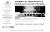 ÓRGANO OFICIAL DE PUBLICACIÓN DEL MUNICIPIO DE MÉRIDA ...€¦ · 2 31 Registro Estatal de Publicaciones Oficiales de Yucatán No. CJ-DOGEY-GM-008 GACETA MUNICIPAL GACETA MUNICIPAL