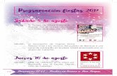 Programación fiestas 2017 - Barracas · 2017-11-28 · 10 10 11 Barracas 2017 - Fiestas en honor a San Roque Programación fiestas 2017 Sábado 5 de agosto 09:00h IV Torneo de fútbol