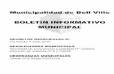 Municipalidad de Bell Ville BOLETIN INFORMATIVO …...BOLETIN INFORMATIVO MUNICIPAL Bell Ville, Septiembre 2018 - Página 3 Artículo 3º) El presente Decreto, será refrendado por