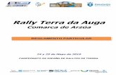 Rally Terra da Auga€¦ · Rally Terra da Auga Comarca de Arzúa 24 y 25 de Mayo de 2019 CAMPEONATO DE ESPAÑA DE RALLYES DE TIERRA REGLAMENTO PARTICULAR . Página 2 de 15 INDICE
